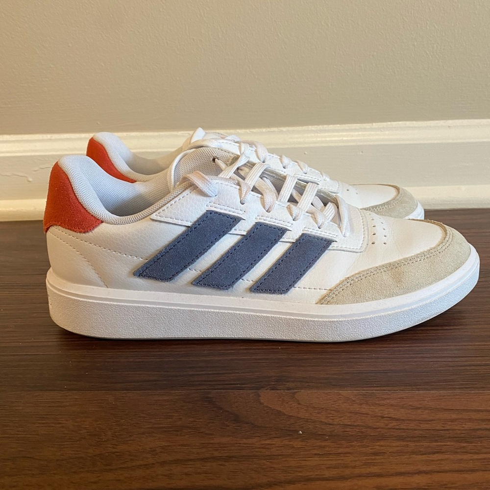 Adidas Courtblock Sneaker, 8 1/2, Blue & Red
